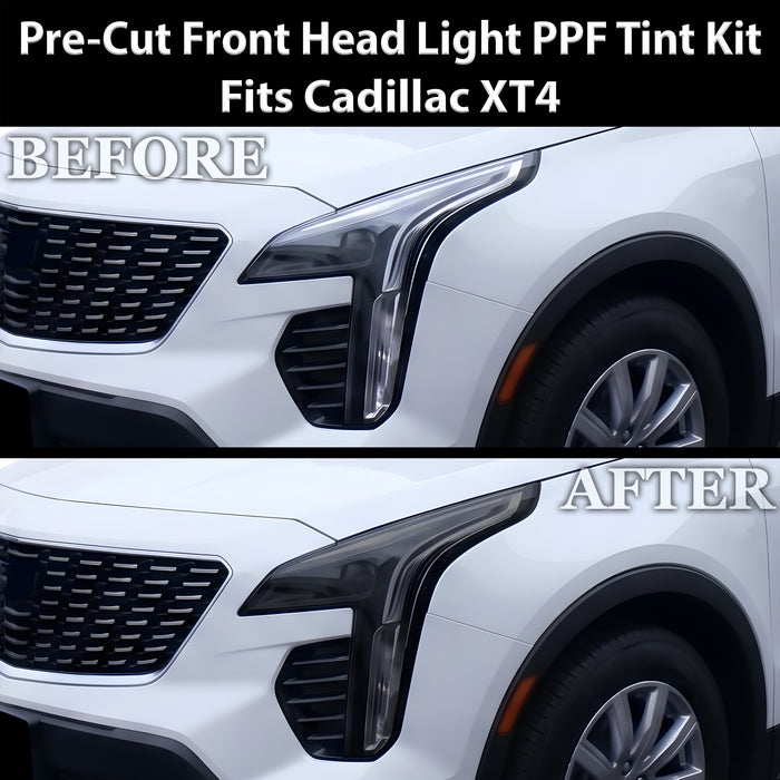 Fits Cadillac XT4 2019-2023 Full Headlight Taillight Precut Smoked PPF Tint Kit Film Overlay  - Bogar Tech Designs