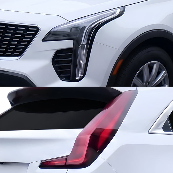 Fits Cadillac XT4 2019-2023 Full Headlight Taillight Precut Smoked PPF Tint Kit Film Overlay  - Bogar Tech Designs