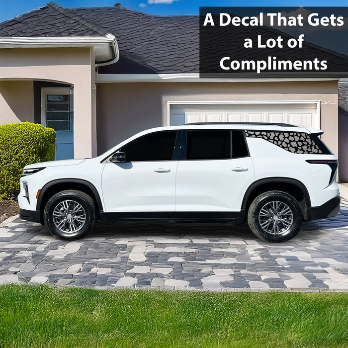 Fits Chevrolet Traverse 2024-2026 Animal Leopard Cheetah Cow Window Vinyl Decal Stickers - Bogar Tech Designs