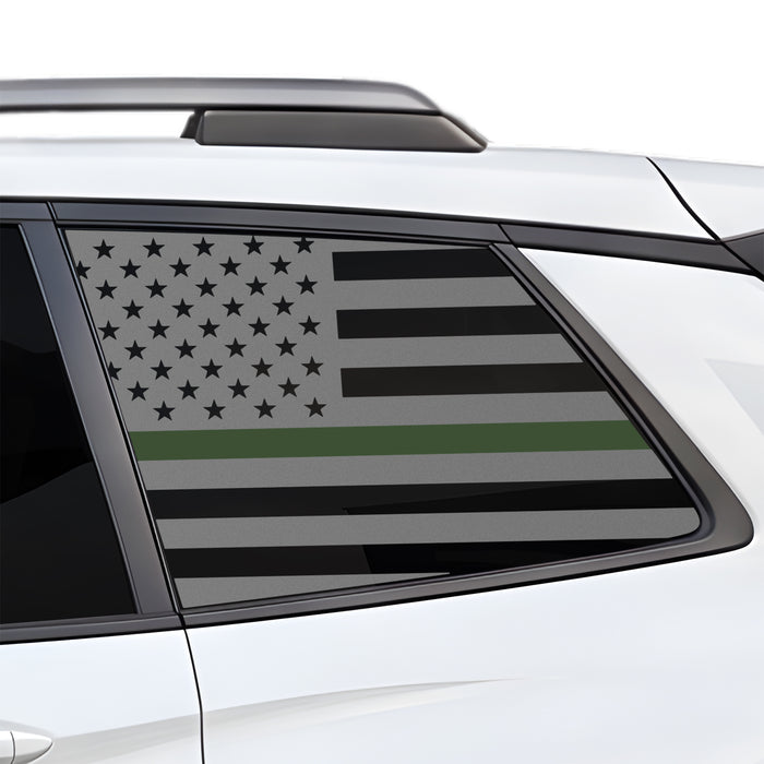 Fits Honda Passport 2019-2025 Quarter Window American Flag Vinyl Decal Stickers - Bogar Tech Designs