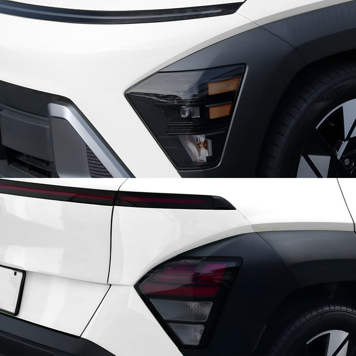 Fits Hyundai Kona 2024-2026 Full Headlight Taillight Precut Smoked PPF Tint Kit Film Overlay  - Bogar Tech Designs