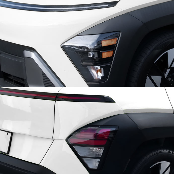Fits Hyundai Kona 2024-2026 Full Headlight Taillight Precut Smoked PPF Tint Kit Film Overlay  - Bogar Tech Designs