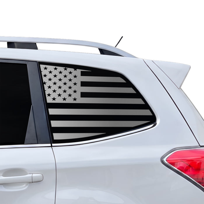 Fits Subaru Forester 2014-2018 Quarter Window American Flag Vinyl Decal Stickers - Bogar Tech Designs