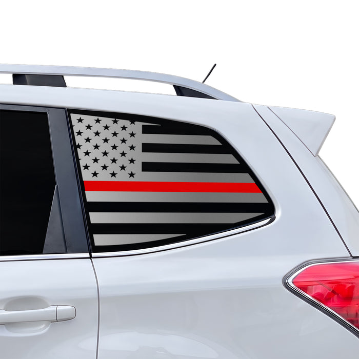 Fits Subaru Forester 2014-2018 Quarter Window American Flag Vinyl Decal Stickers - Bogar Tech Designs