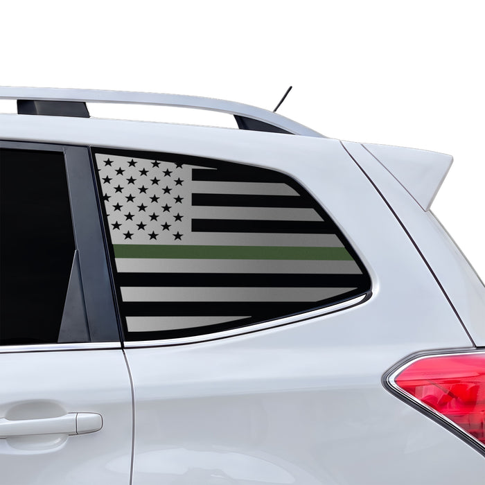 Fits Subaru Forester 2014-2018 Quarter Window American Flag Vinyl Decal Stickers - Bogar Tech Designs