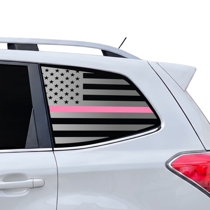 Fits Subaru Forester 2014-2018 Quarter Window American Flag Vinyl Decal Stickers - Bogar Tech Designs