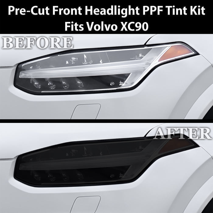 Fits Volvo XC90 2016-2025 Full Headlight Taillight Precut Smoked PPF Tint Kit Film Overlay  - Bogar Tech Designs