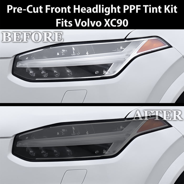 Fits Volvo XC90 2016-2025 Full Headlight Taillight Precut Smoked PPF Tint Kit Film Overlay  - Bogar Tech Designs