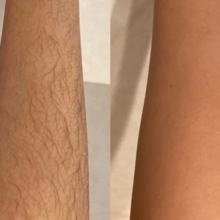 Flamingo Body Hair Removal Cream - Gentle Formula - 200ml - Iris & Suede Scented - Safe Up to 7 Days - Includes Spatula for Touch-Free Application