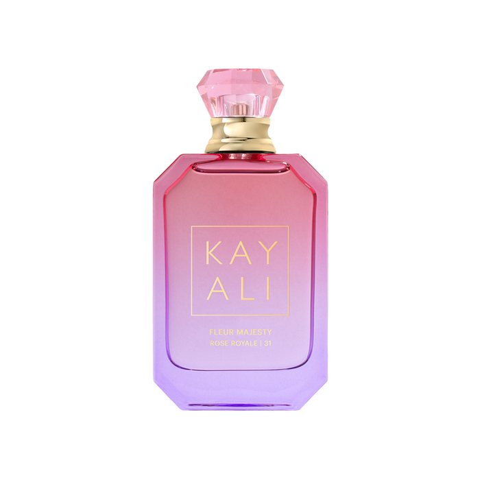 Pink and purple perfume bottle with 'KAYALI' branding on a white background