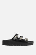 Florida Fresh flat sandals in shiny leather (Narrow Fit)