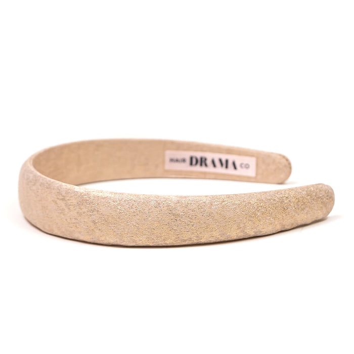Foil Puff Hair Band - Beige