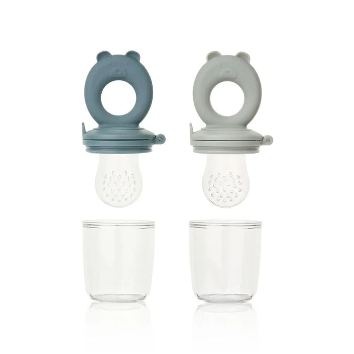 Food Feeder - Miranda - Whale Blue / Dove Blue - Opened