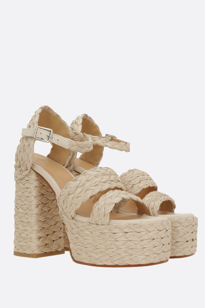Fresa platform sandals in raffia