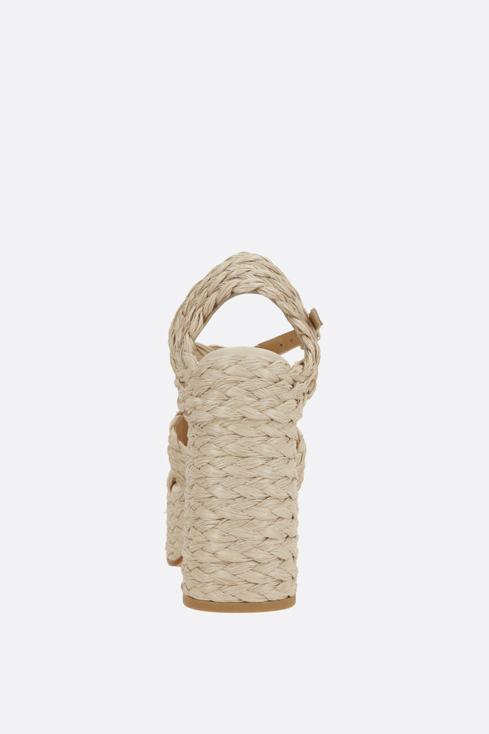Fresa platform sandals in raffia