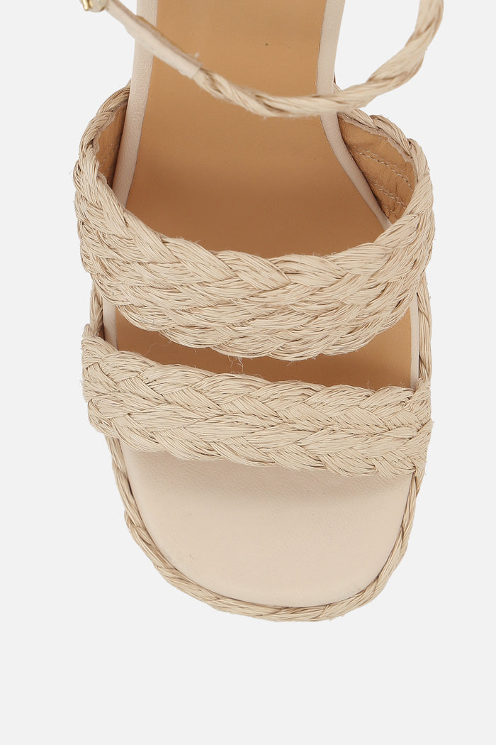 Fresa platform sandals in raffia