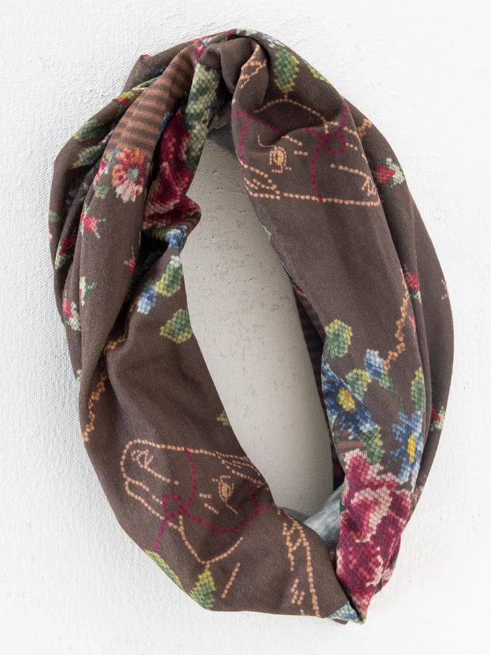 Full Boho Bandeau® Headband - Crafted Bouquets Chocolate-view 4