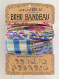 Full Boho Bandeau® Headband - Gingham Floral Patchwork-view 1
