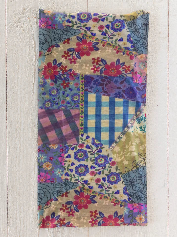 Full Boho Bandeau® Headband - Gingham Floral Patchwork-view 2