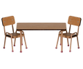 Maileg - Furniture for Mouse - Table And Chair Set - Dark Powder