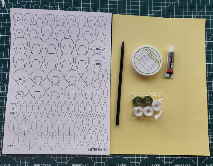 Gardenia Hairpin Chanhua Materials Flowers DIY Kit - Include Detailed Video Tutorial