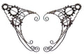 Steampunk gear elf ear cuffs, adjustable, no piercing