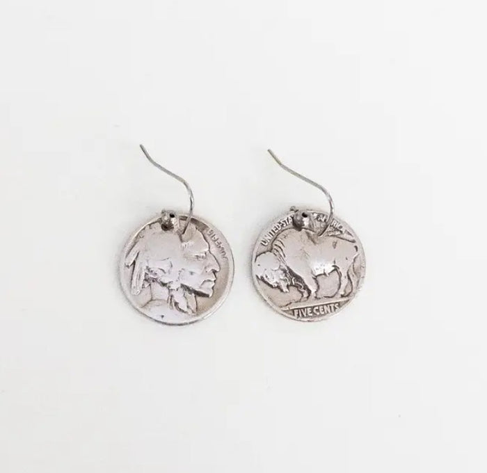 Genuine Buffalo Nickel Earrings