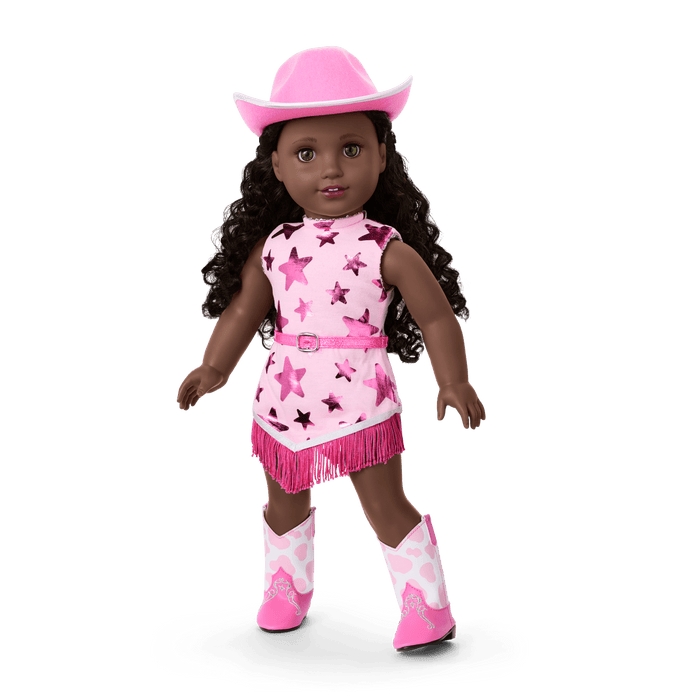 Glam Pink Cowgirl Outfit for 18-inch Dolls