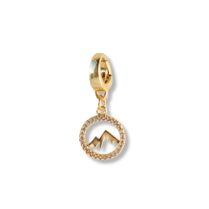 Gold Charm-Mountain CZ