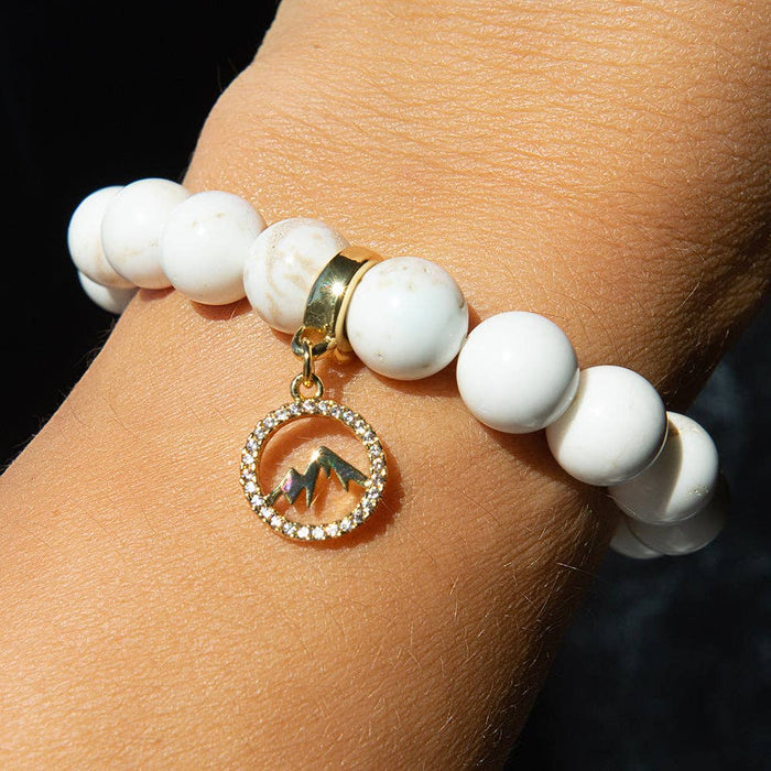 Gold Charm-Mountain CZ