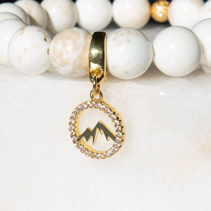 Gold Charm-Mountain CZ