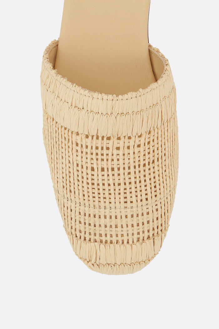 Goldie flat sandals in raffia