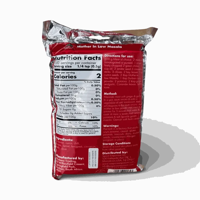 Gorima's Spice Mother-in-law Masala 500g pack with fiery South African-Indian spice blend