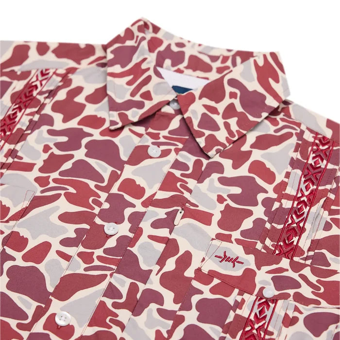Guayabera Libre- Maroon Camo by Texas Standard