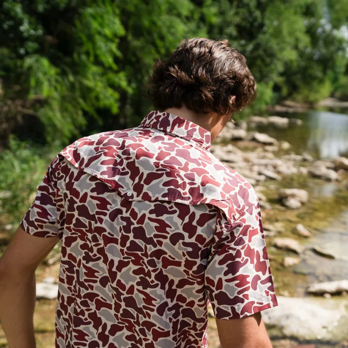 Guayabera Libre- Maroon Camo by Texas Standard