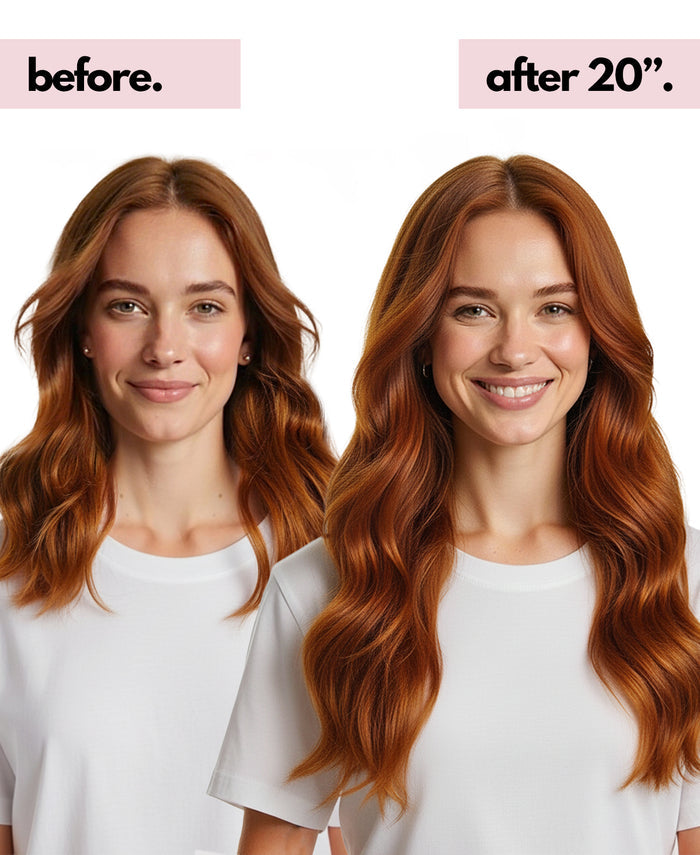 halo one-step hair extensions copper.