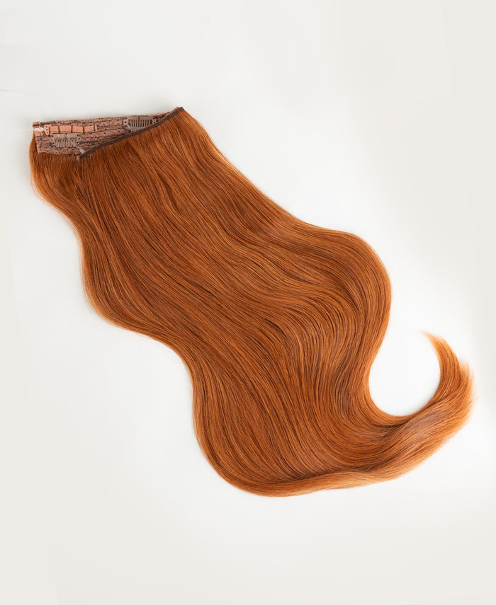 halo one-step hair extensions copper.