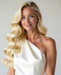 halo one-step hair extensions dirty blonde.