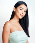 halo one-step hair extensions jet black.