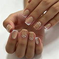 Hand painted gold glitter lines