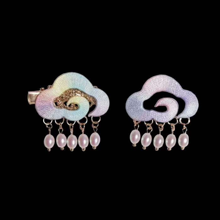 Handmade Chanhua Cloud Hair Clip - Daily, Wedding & Banquet