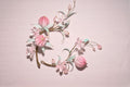 Handmade Chanhua peach blossom hairpins set with pink flowers and leaves on a light background