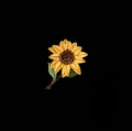 Handmade Chanhua Sunflower Brooch - Thread Sunflower Pin with Layered Petals
