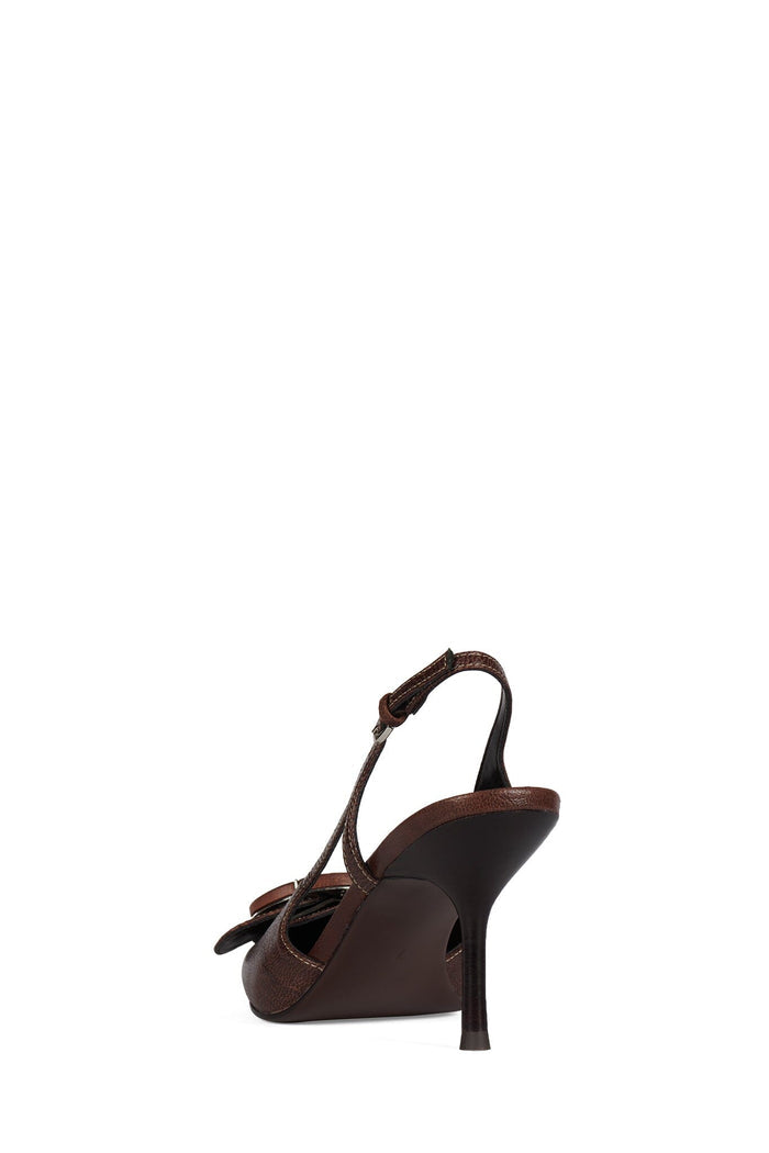 HANNIGAN Jeffrey Campbell Heeled Slingback Brown Combo