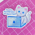 Happy Arden Corporate Cat Holographic Vinyl Sticker