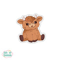 highland cow sticker