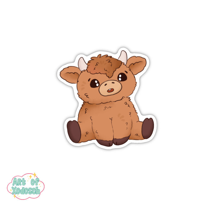 highland cow sticker