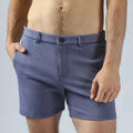 Holler 5" Solid Stretch Shorts Heather Blue