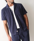 Hugo Jacquard Resort Shirt Navy