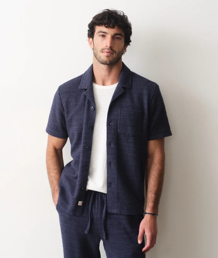 Hugo Jacquard Resort Shirt Navy